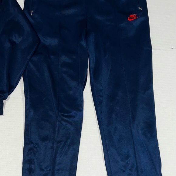 Vintage 1980's Nike Tracksuit Medium Zip Up Track Jacket Pants Suit Blue Tag 80s - Picture 7 of 16